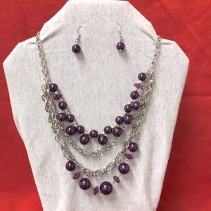 Necklace and earrings